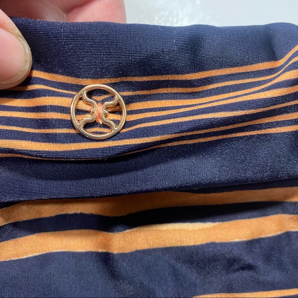 Vix Paula Hermanny Isabela Bia Gold & Blue Striped Bikini Brief Bottoms NWT XL - Picture 7 of 16